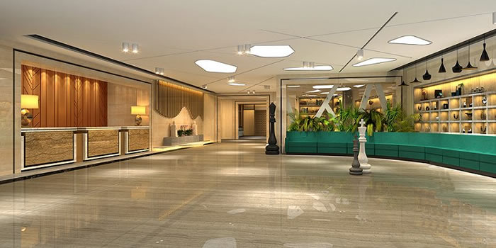 成都精品酒店大堂設計效果圖