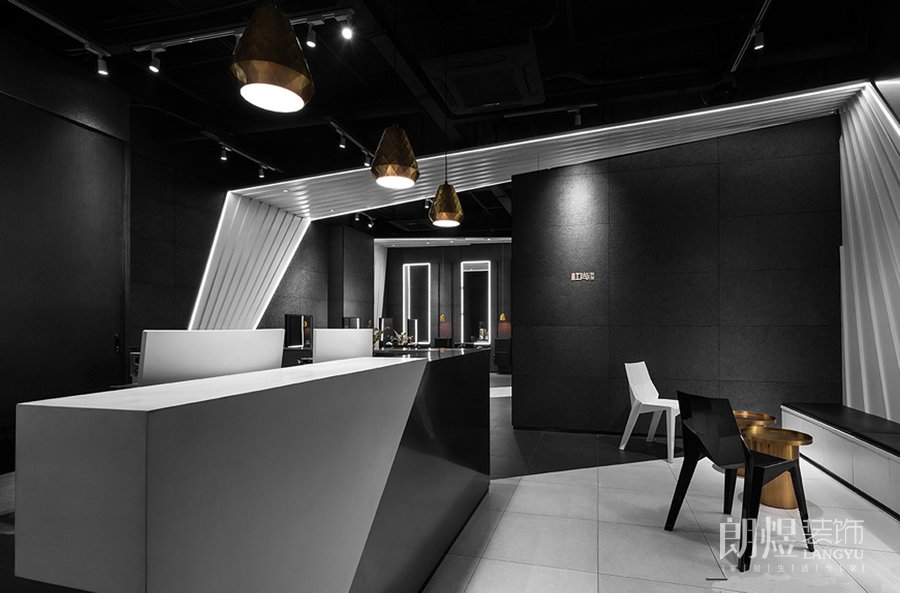 杜尚-復古發廊前臺裝修圖片