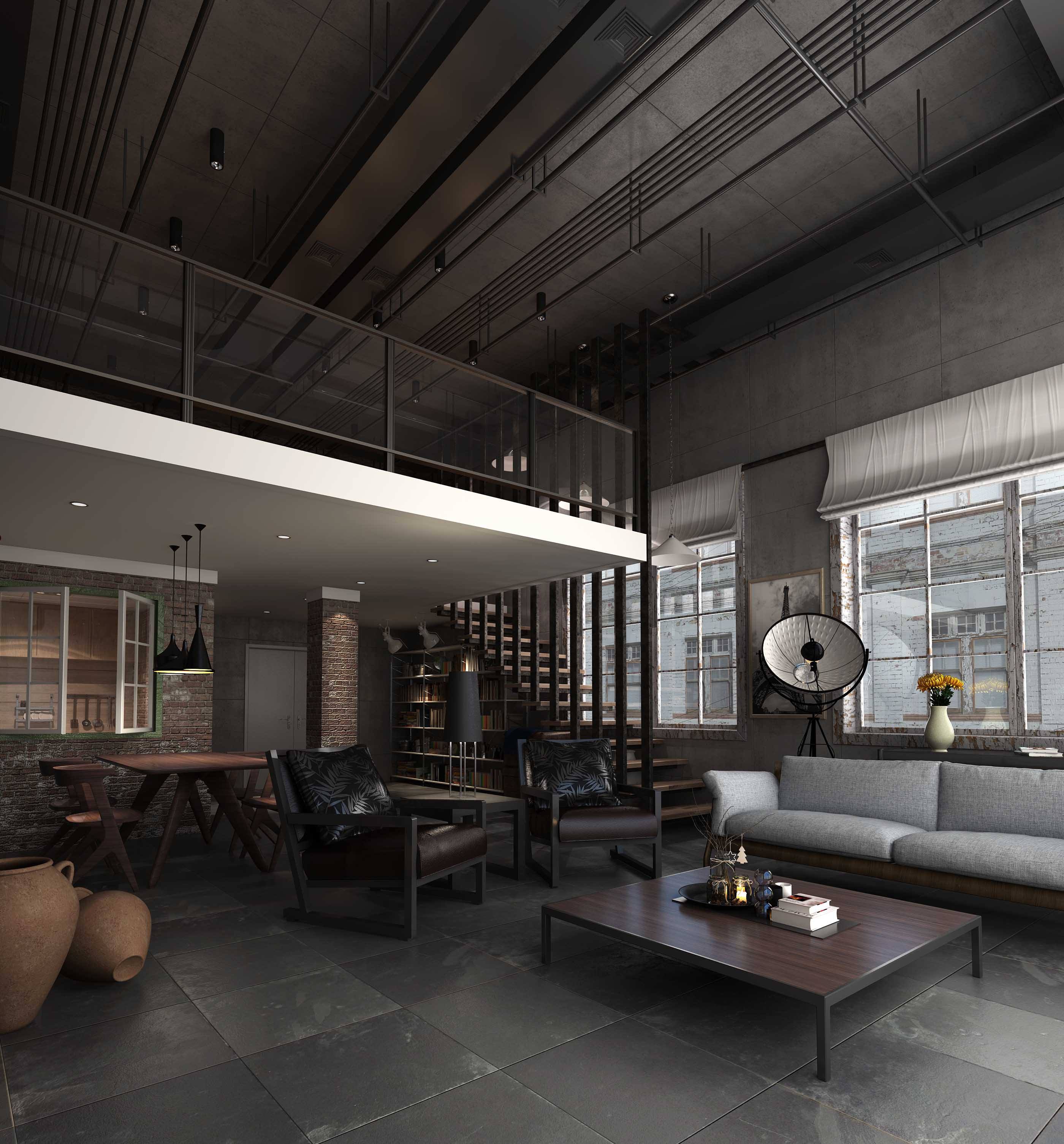 loft辦公室裝修設(shè)計效果圖