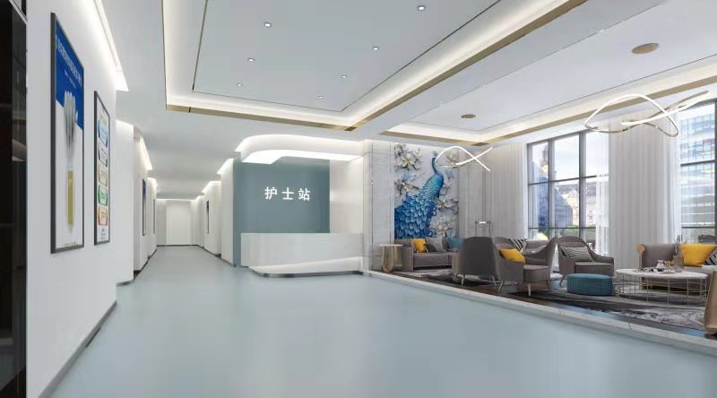簡約高端整形醫(yī)院護(hù)士站裝修效果圖