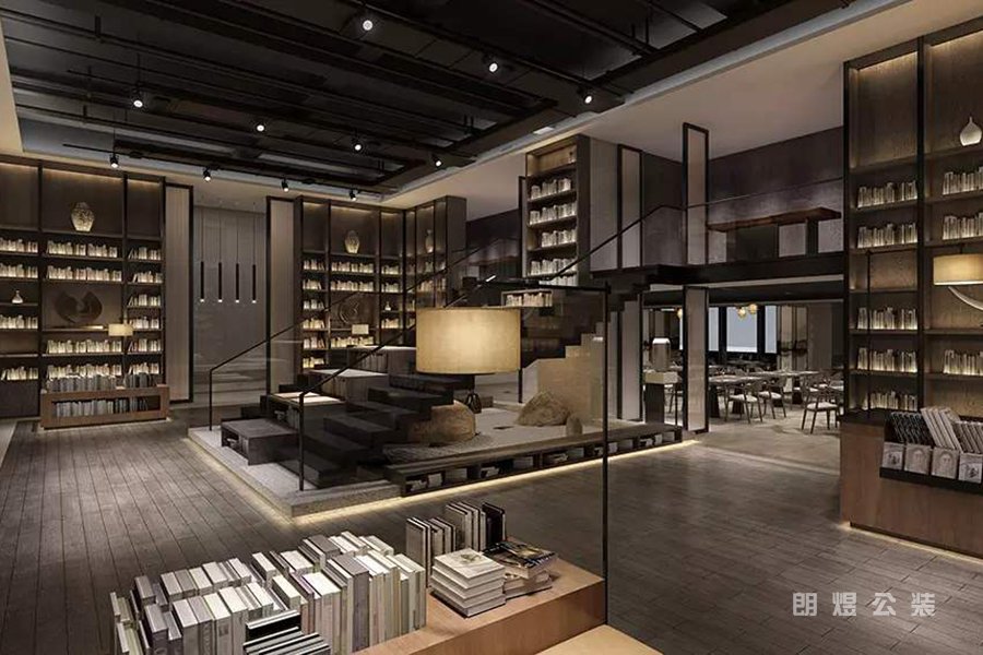 港式風(fēng)書吧設(shè)計效果圖