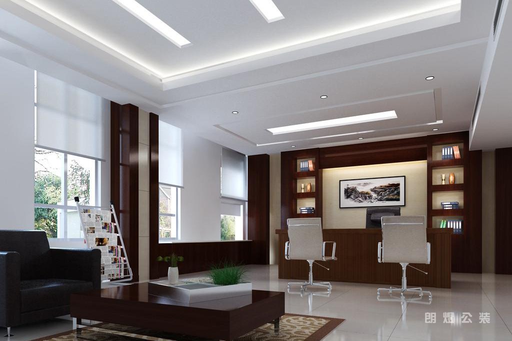 現代領導辦公室裝修吊頂效果圖