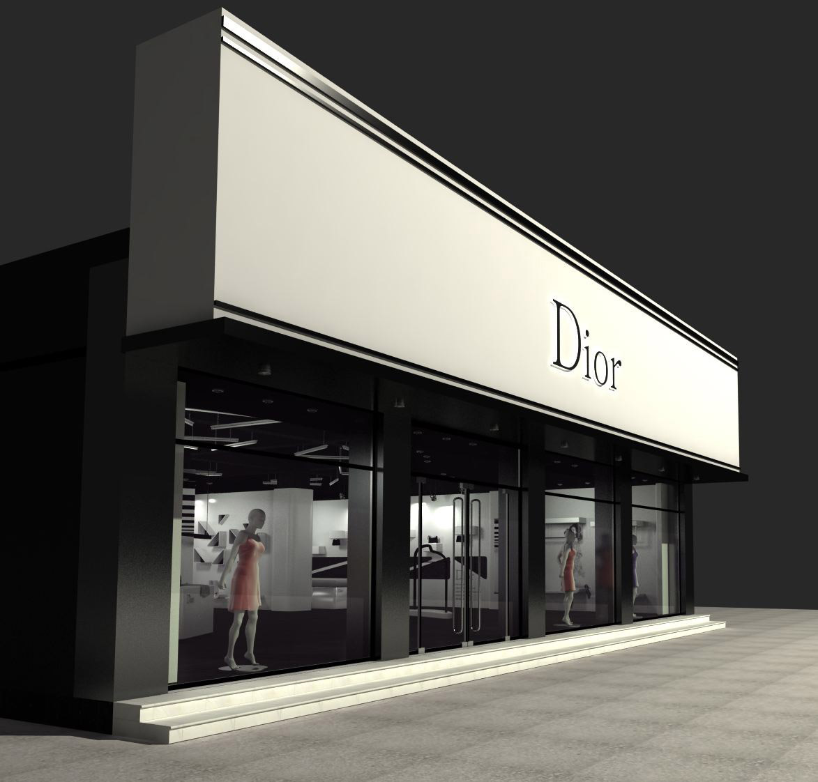 Dior服裝店門頭設計