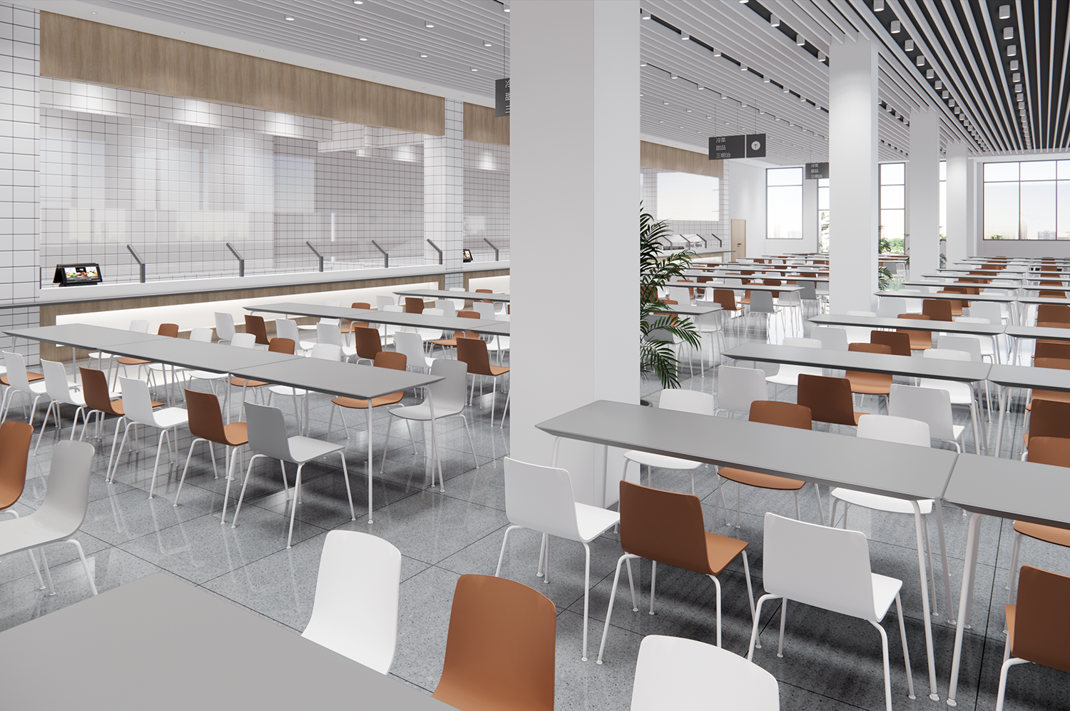 廠區職工食堂裝修改造設計效果圖