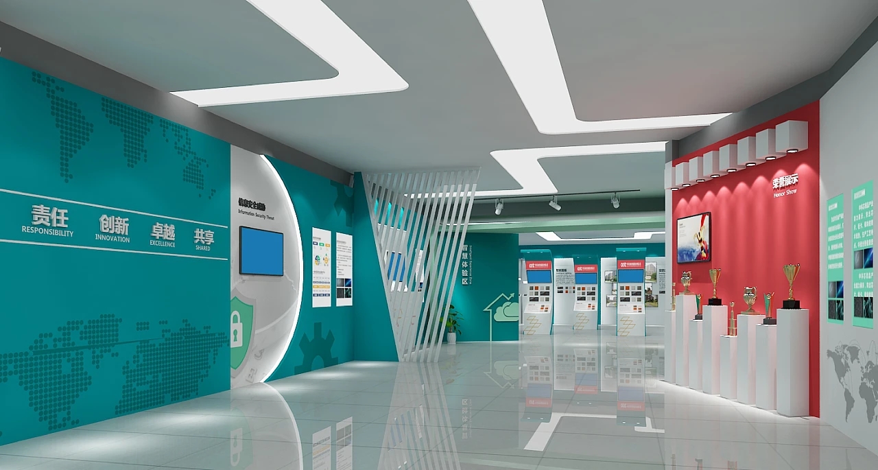 簡(jiǎn)約大氣智慧展廳體驗(yàn)館裝修效果圖