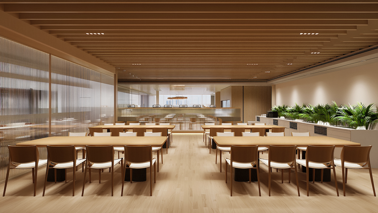 食堂裝修設計效果圖