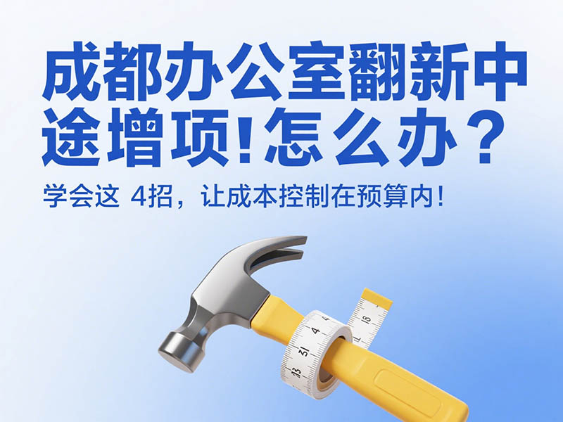 成都辦公室翻新中途增項怎么辦？學會這 4 招，讓成本控制在預算內！