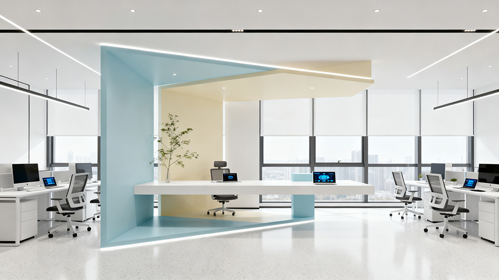 現代簡約風格辦公室設計裝修效果圖