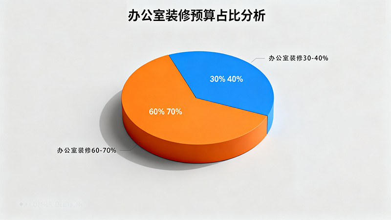 辦公室裝修拆改、水電、吊頂、墻面地面占總預(yù)算的30%-40%